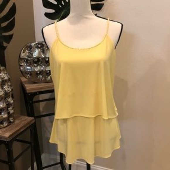 White House Black Market Tops - WHITE HOUSE BLACK MARKET Tiered Cami Size S